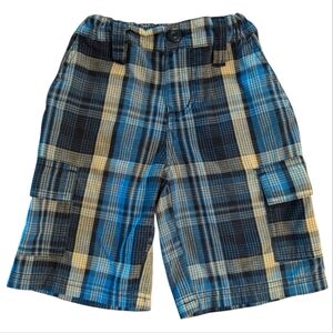 🍁2/$7🍁OPEN TRAILS Blue And White Plaid Shorts